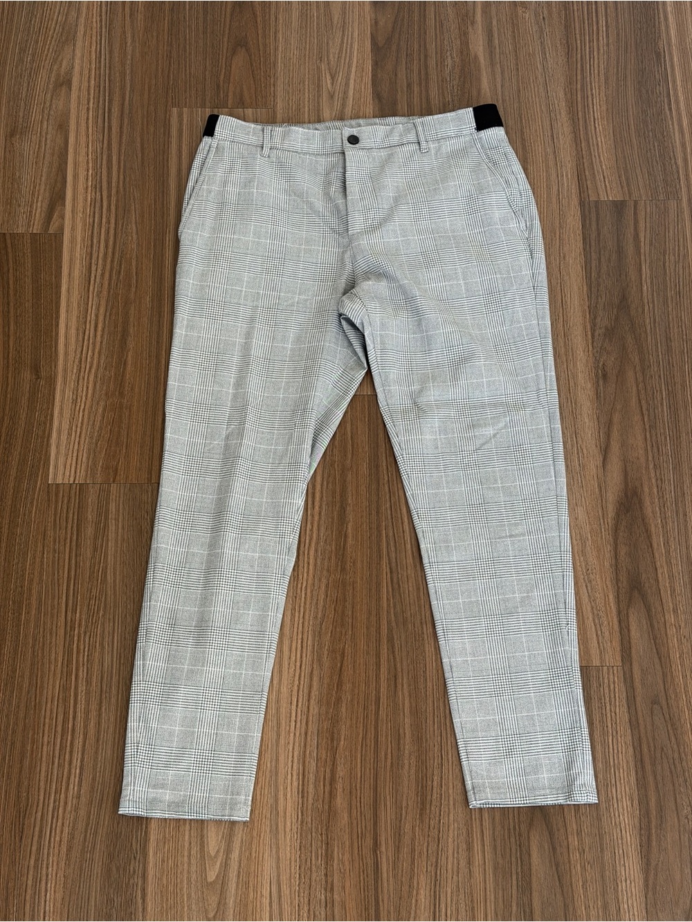 Zara Light Gray Glen Plaid Dress Pants